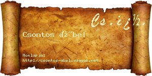 Csontos Ábel névjegykártya